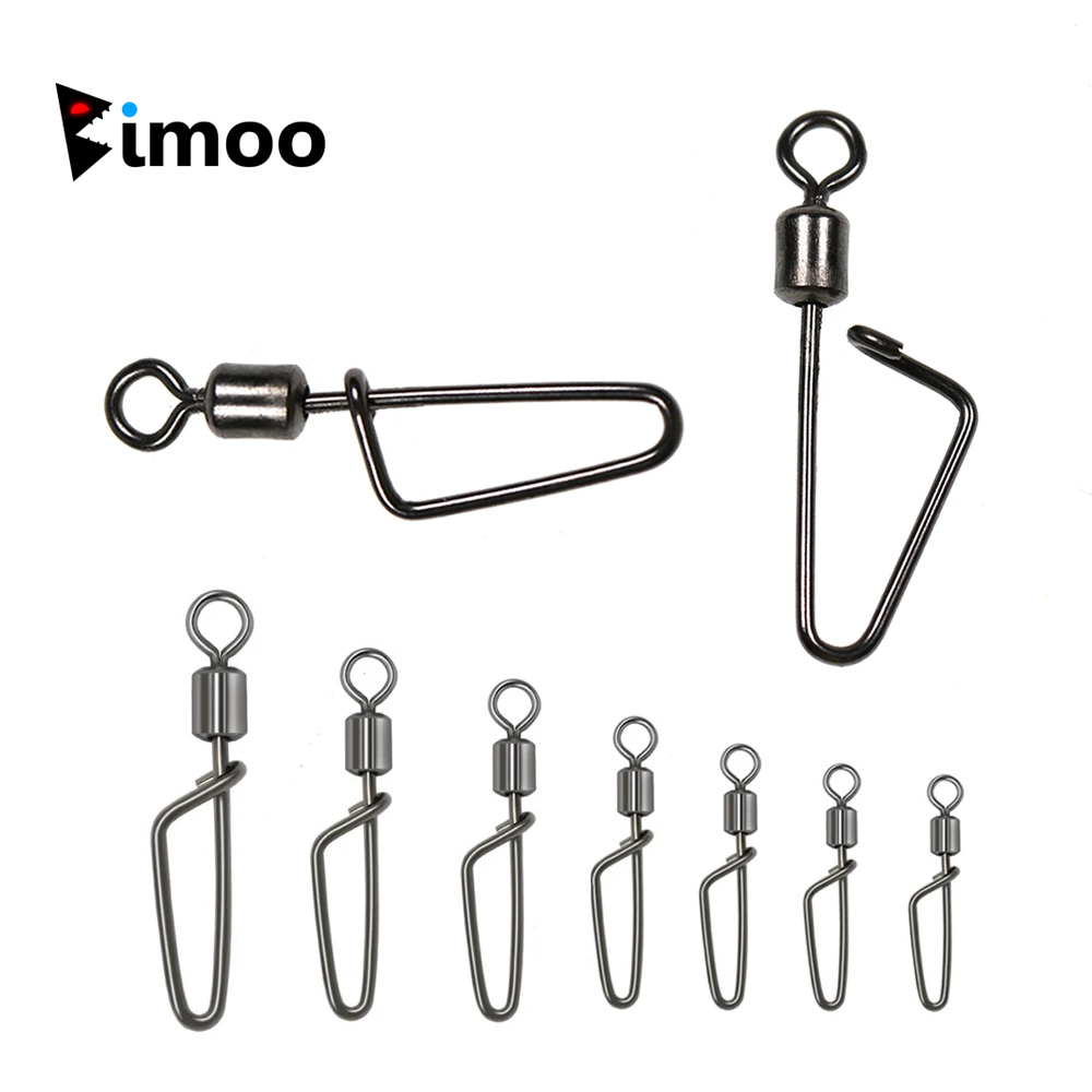 Fishing Lure Kit - 20 szt. czarnych niklowanych krętlików z