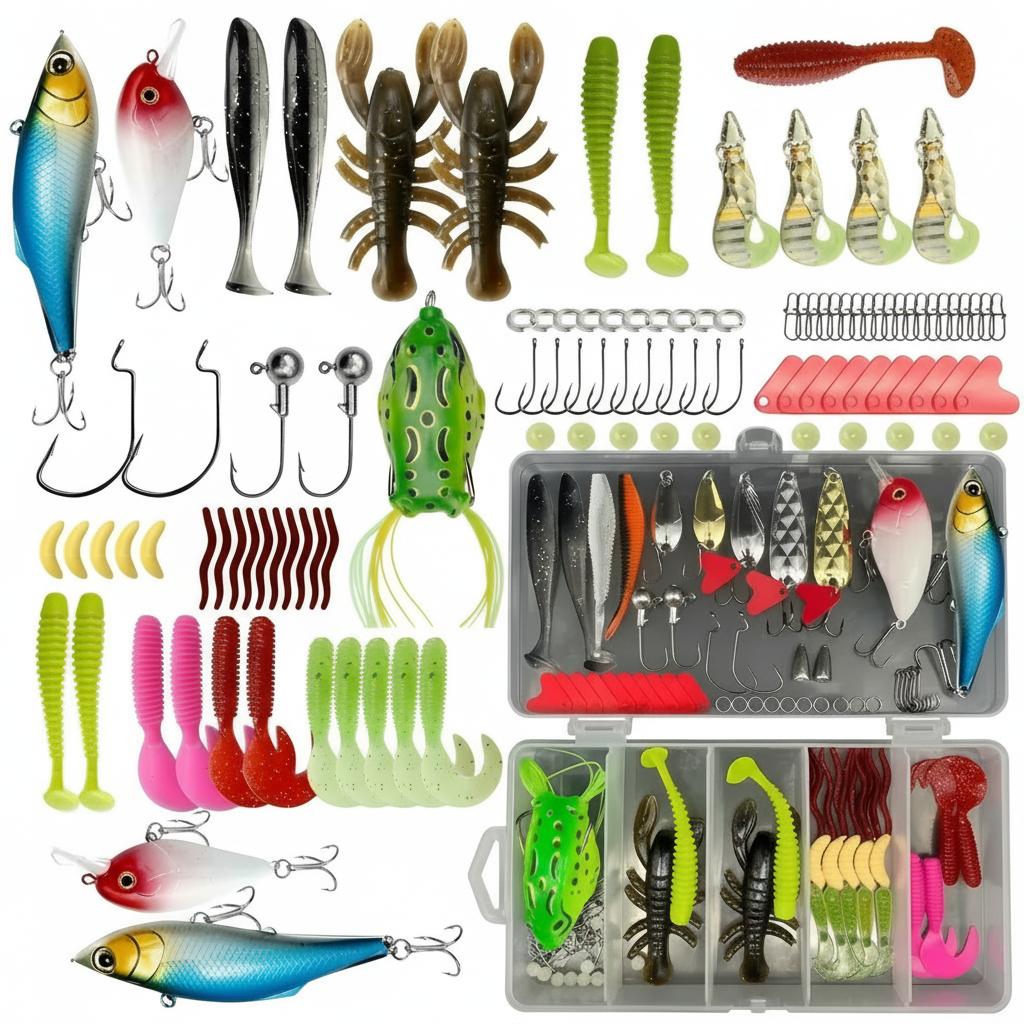 Fishing Lure Jig - 133-częściowy zestaw przynęt wędkarskich premium w