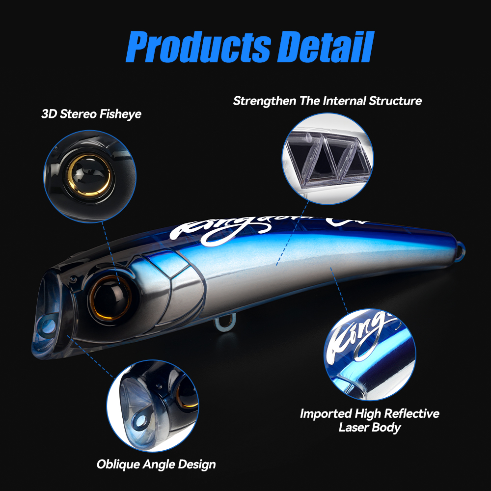 KINGDOM GT Topwater Popper Prz – Fishing Lure Popper recenzja i cena